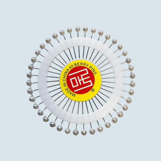 Alfileres Cabeza Plastica Perla Blanca