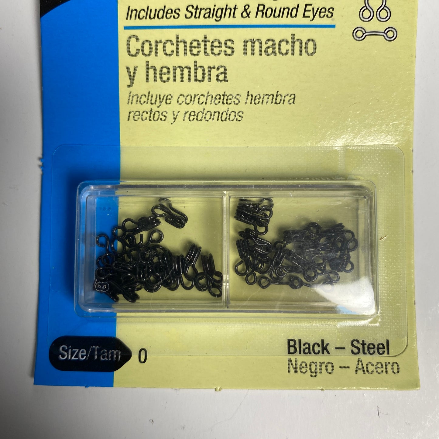 Broche Gancho pequeño negro (14uds)