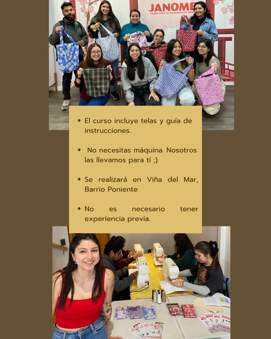 CURSO PRESENCIAL COSTURA PARA PRINCIPIANTES VIÑA DEL MAR