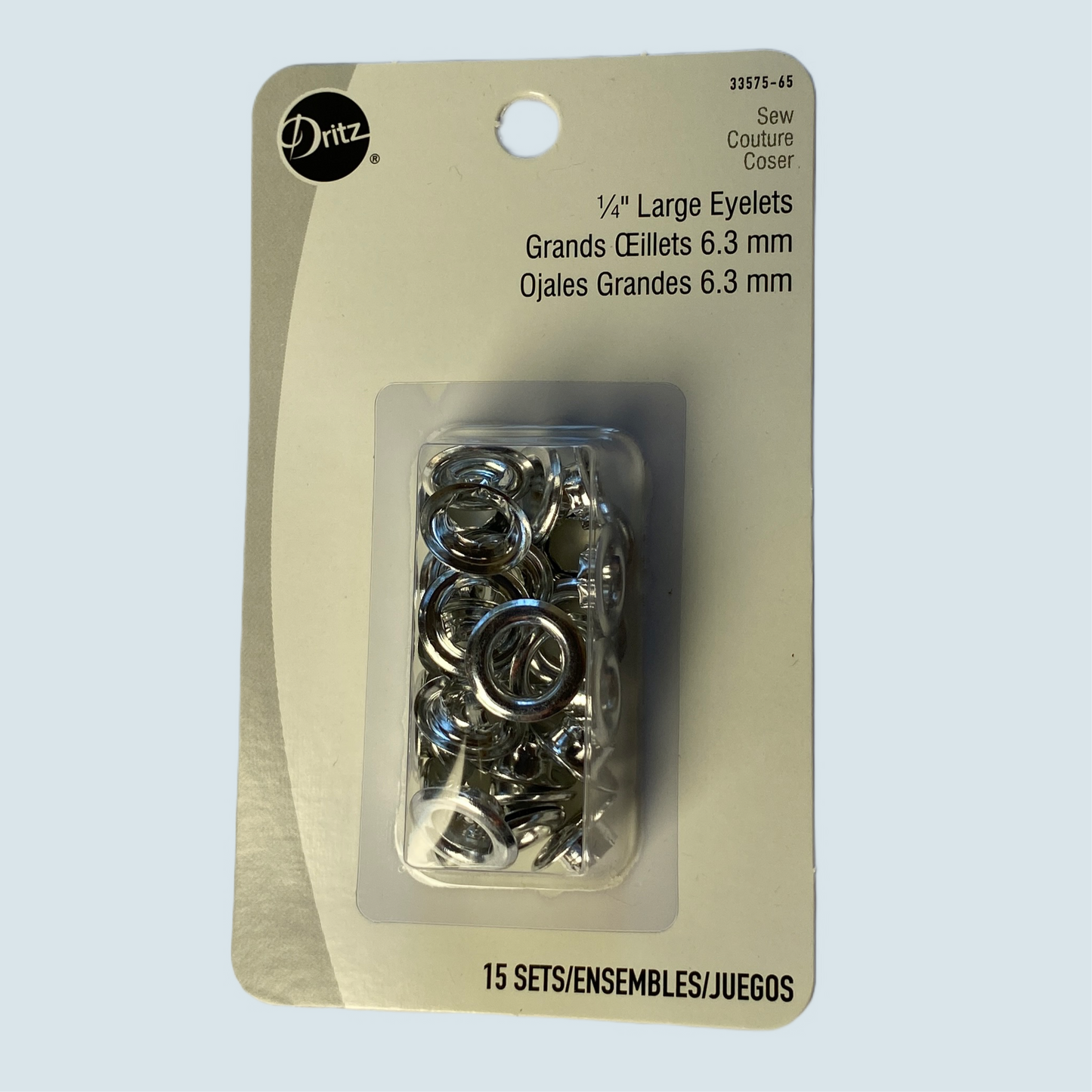 Ojetillos grandes 6.3mm 12 uds