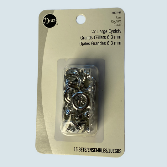 Ojetillos grandes 6.3mm 12 uds