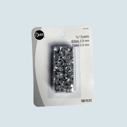 Ojetillo de aluminio plateado 100 (uds)