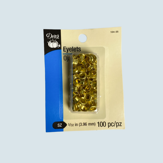 Ojetillo de aluminio dorado (100uds)