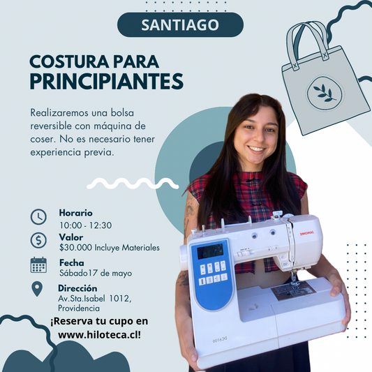 CURSO PRESENCIAL COSTURA PARA PRINCIPIANTES SANTIAGO