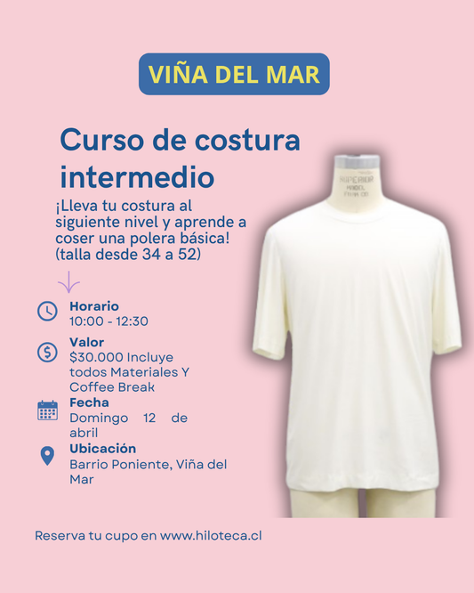 Aprende a coser una polera (dificultad intermedio): Viña del mar