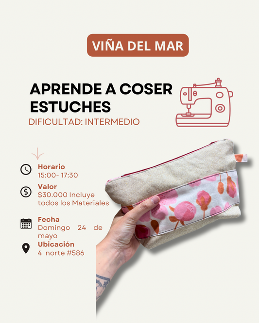 Clase de Costura de Estuches (24 de Mayo) 15:00 VIÑA