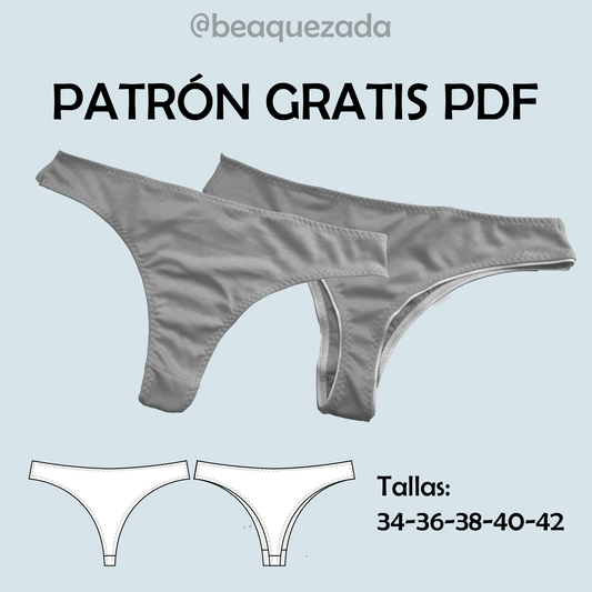 PDF Patrón de Calzón Gratis- talla 34-42